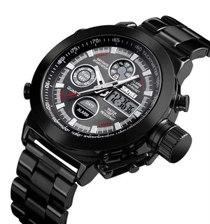 SKMEI - 1515 - Professional Double Display Quartz Watch - black image 1