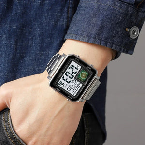 Skmei - 2033 - Bold Square Advanced Digital Functions Watch - silver image 3