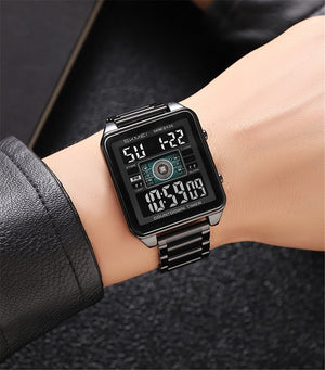 SKMEI 2136 Multi-Display Digital Chronograph Sports Watch - Black/Black image 2