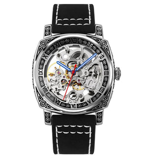 SKMEI - 9271 - Premium Automatic Skeleton Watch - black image 0