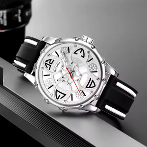 SKMEI 9342 Racing Analog Quartz Sports Watch - Black image 2