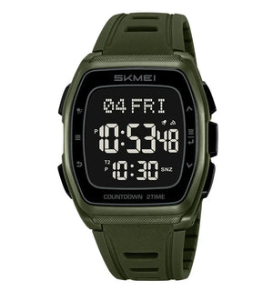 SKMEI - 2441 - Smart Digital Sports Watch - Army/Green image 0