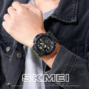 Skmei - 1637 - Warrior Dual Display Watch - Army Green image 5