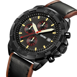 SKMEI - 9347 - Chronograph High Quality Luxury Watch - Black/Black image 0