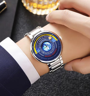 SKMEI 2361 - Earth Orbit Quartz Watch - Silver image 3