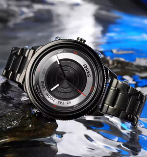 SKMEI - 9267 - Camera Lens Inspired Unique Wristwatch - Black image 0