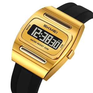 SKMEI 2563 Solar Powered Digital Watch - gold image 0