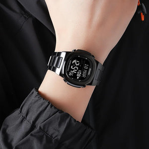 SKMEI - 2036 - Qibla Azan Time Reminder Prayer Watch - Black/black image 3