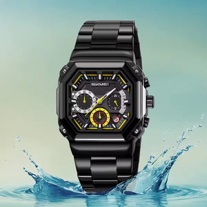 Skmei - 9359 - Quartz Chronograph Heavy-Duty Metal Build - yellow image 0
