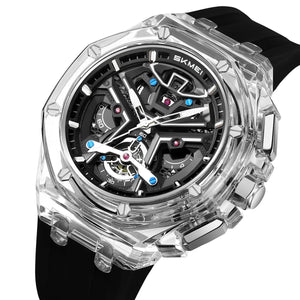 SKMEI - 2426 - Aggressive Sporty Chronograph Watch - white/black image 0