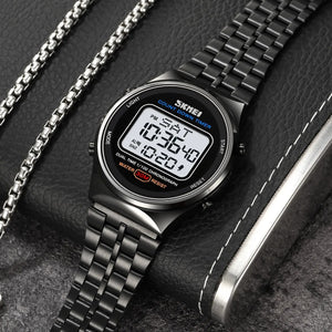 SKMEI 1882 Classic Round Digital Watch - Black/white image 1