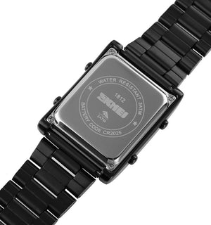 SKMEI 1812 Compact Square Digital Watch – Black/White image 3