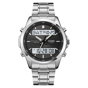 Skmei - 2049 - Multifunctional Waterproof Watch - Silver/White image 0