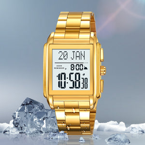 SKMEI - 2405 - Qibla Azan Time Reminder Prayer Watch - gold image 0