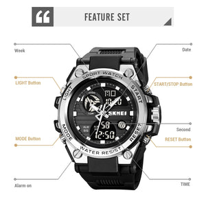 SKMEI 2031 Rugged Digital Sports Watch - Silver image 6