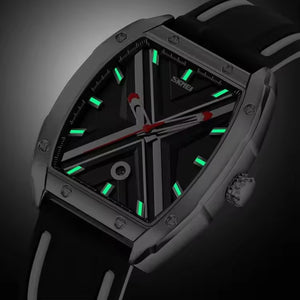 Skmei - 9364 - Sporty Barrel Shape Quartz Watch - Black image 3