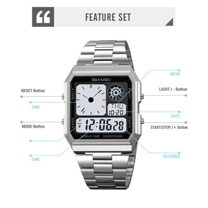 Skmei - 2353 - Digital World Electronic Watch - Silver image 2