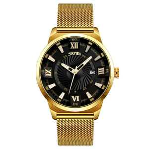 SKMEI - 9166 - Stainless Steel Japan Movement Watch - black image 1