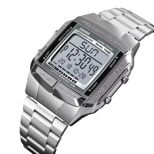 Skmei - 1381 - Digital Stainless Steel Watch - Silver image 0