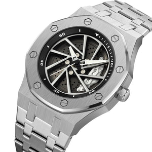 SKMEI - 2359 - Rotating Wheel Sports Edition Watch - silver-steel image 0