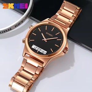 Skmei - 2120 - Electronic Luminous 30m Waterproof - RoseGold/Black image 2