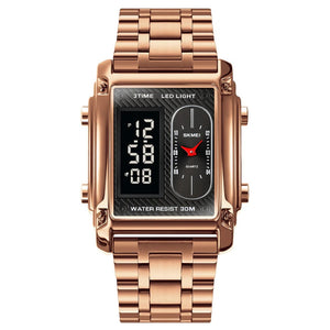 Skmei - 1868 (Chain) - Digital LED Luminous Waterproof - Rosegold-steel image 0