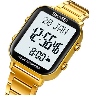 SKMEI - 2135 - Qibla Azan Time Reminder Prayer Watch - gold image 0