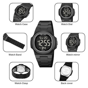 SKMEI 2428 Digital Casual Sports Watch - Black/black image 3