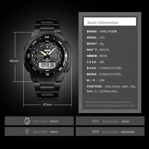 Skmei - 1370 - Navitech Dual Display Watch - Black/White image 4