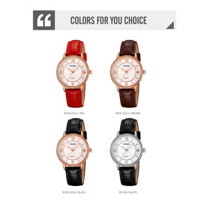 Skmei - 2253 - Diamond Decorated Lady Gold Watch - Black/Silver image 2