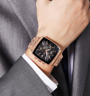 Skmei - 2434 - Men's Stainless Steel Quartz Chronograph Watch - rose gold image 2