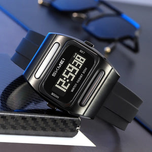 SKMEI 2563 Solar Powered Digital Watch - black image 3