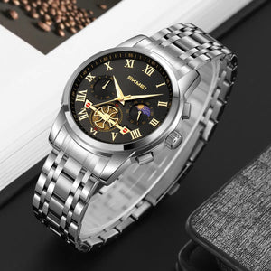 SKMEI - 9394 - Prime Classic Chronograph Stainless Steel - siver-black image 2