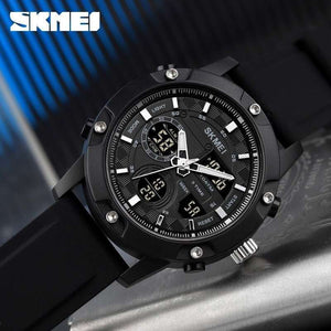 SKMEI - 1757 - Analog Digital Waterproof Quartz Movement Watch - black/black image 0