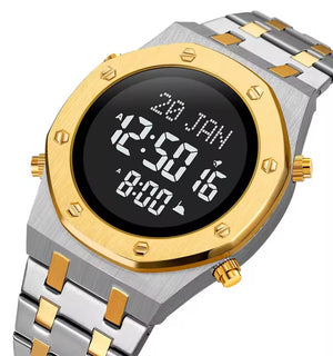 SKMEI - 2043 - Qibla Azan Time Reminder Prayer Watch - silver/gold-black image 0