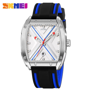 SKMEI - 9364 - Sporty Barrel Shape Quartz Watch - blue image 4