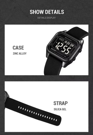 Skmei - 2496 - Digital LED Waterproof Watch - Black/Black image 5