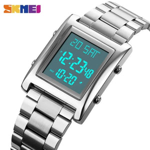 SKMEI 1812 Compact Square Digital Watch – Silver image 3