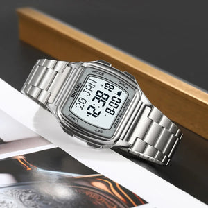 SKMEI - 2240 - Qibla Azan Time Reminder Prayer Watch - silver image 0