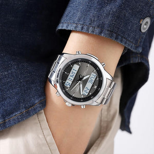 Skmei - 2049 - Multifunctional Waterproof Watch - Silver/White image 3