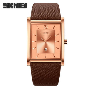 Skmei - 9256 - Genuine Leather Strap Japan Quartz - rose gold/rose gold image 3