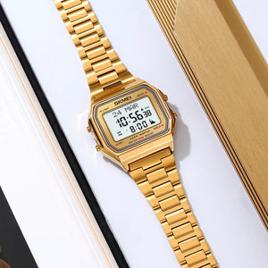 SKMEI - 2194 - Qibla Azan Time Reminder Prayer Watch - gold image 1