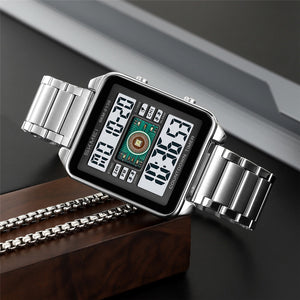 SKMEI 2136 Multi-Display Digital Chronograph Sports Watch- Silver/White image 2