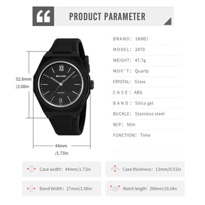 SKMEI - 2470 - High Quality Luxury Watch - Black-Line image 3
