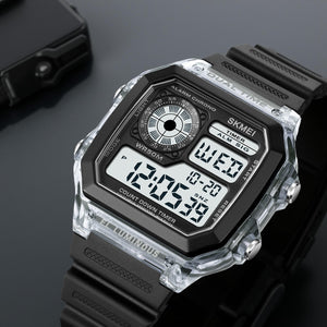 Skmei - 1998 - Digital Sports 50M Waterproof Watch - White image 1