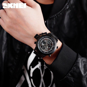 SKMEI - 1515 - Professional Double Display Quartz Watch - black image 2