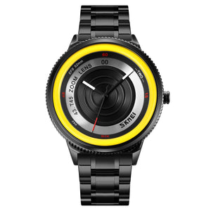 SKMEI - 9267 - Camera Lens Inspired Unique Wristwatch - yellow image 0