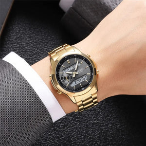 SKMEI - 2284 - World Master Dual Display Watch - Gold image 3