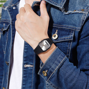 Skmei - 1604 - Digital Minimalist Waterproof Wrist Watch - black/silver image 2