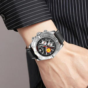 SKMEI - 9322 - Male Wristwatch Business Sport Chronograph - Silver/Black image 4